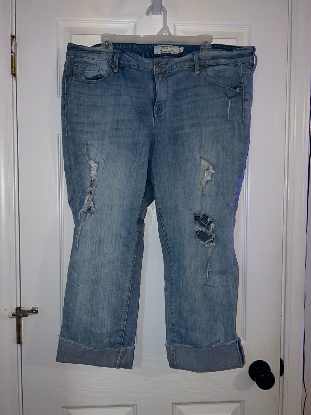 torrid Light Blue Distressed Boyfriend Jeans